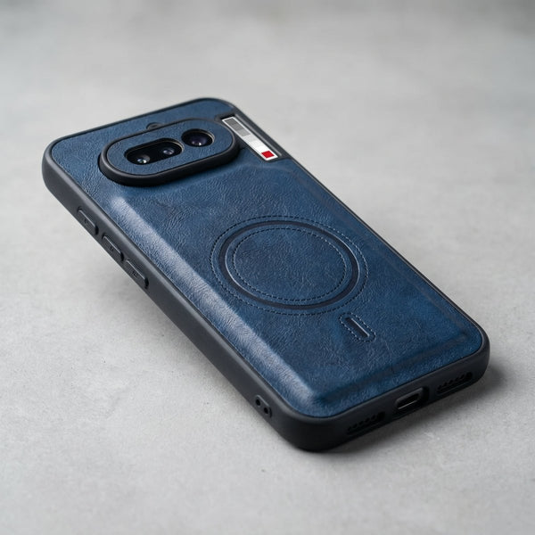 Crest Dark Blue Leather Case for Nothing Phone 4a