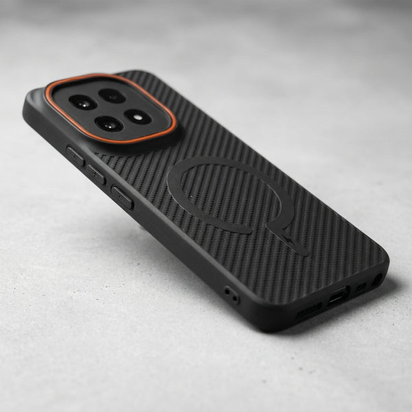 Gripon Black (ORANGE RING) Silicone Case for  iQOO 15