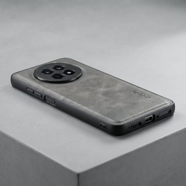 X-LEVEL Grey Leather Case for Realme 12x