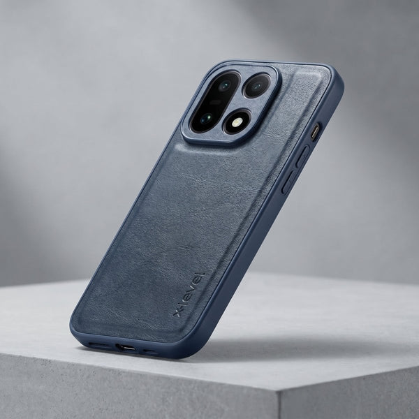 X-LEVEL Blue Leather Case for Oneplus 15