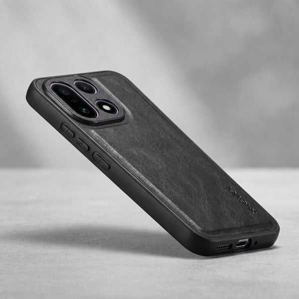 X-LEVEL Black  Leather Case for Oneplus 15