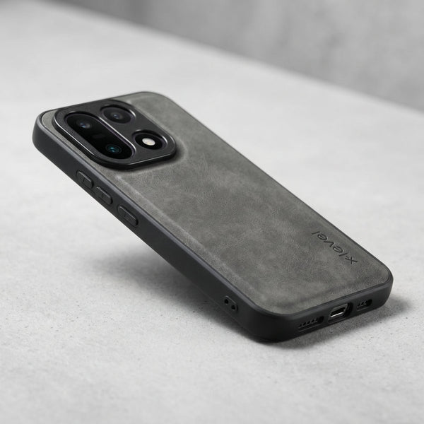 X-LEVEL Grey Leather Case for Oneplus 15