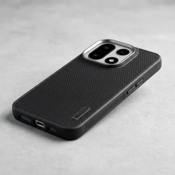 Black DRAVIK Texture Silicone Case for Oneplus 15