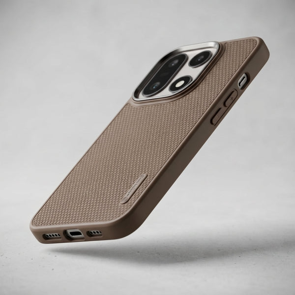 Brown DRAVIK Texture Silicone Case for Oneplus 15