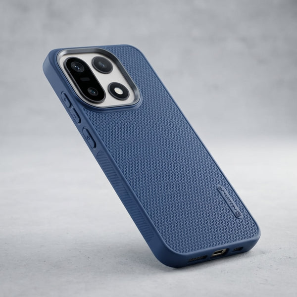Blue DRAVIK Texture Silicone Case for Oneplus 15