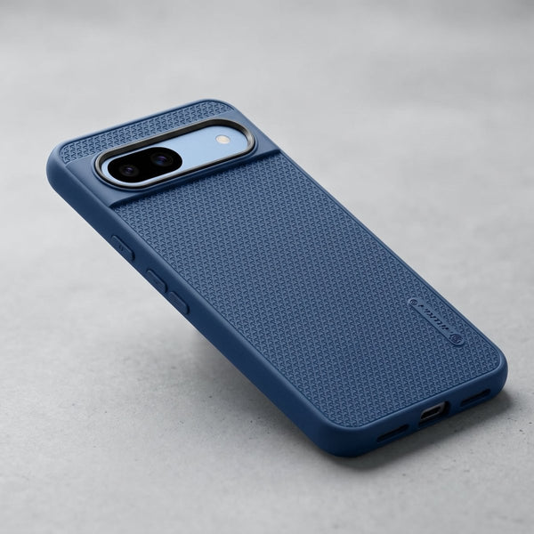 Blue DRAVIK Texture Silicone Case for Google Pixel 8a