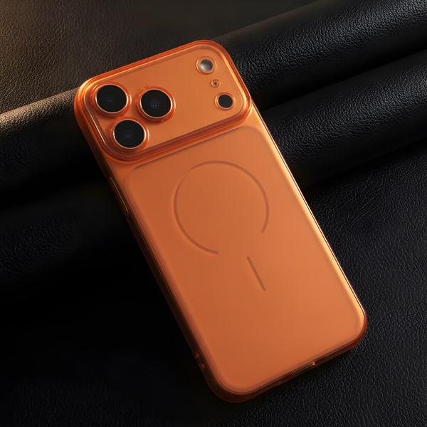 Orange Amber Silicone Case for Apple Iphone 17 Pro Max