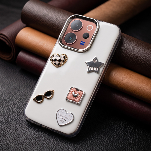Lovely Heart (520) Silicone Hard Case for Vivo V70