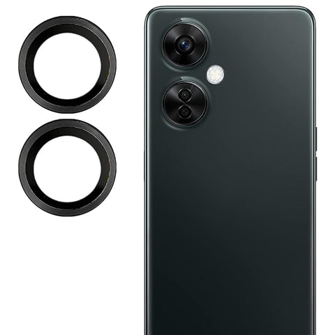 Black Metallic camera ring lens guard for Oneplus Nord Ce 3 Lite
