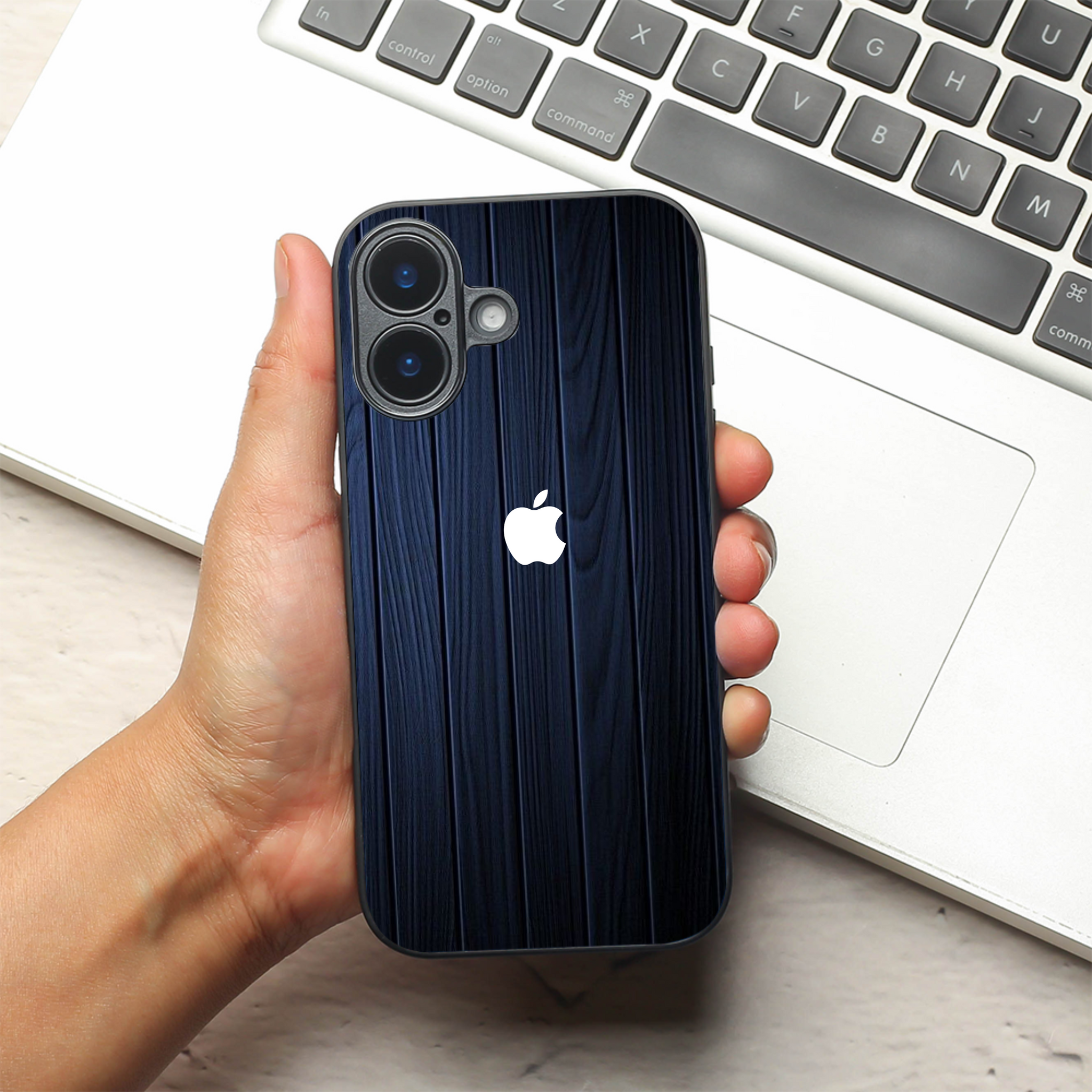 Ink Wood metal back case for Apple Iphone 17