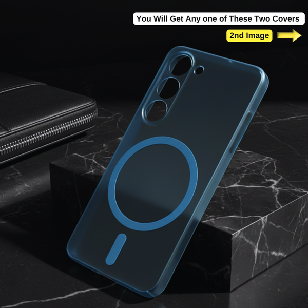 Blue Paper Matte Magsafe Case for Samsung S23