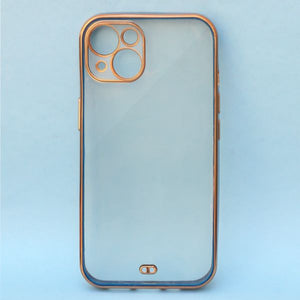 Blue Electroplated Transparent Case for Apple iphone 13 mini