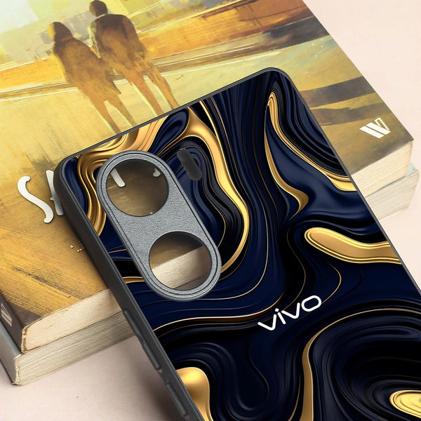 Noir Gold metal back case for Vivo V29e