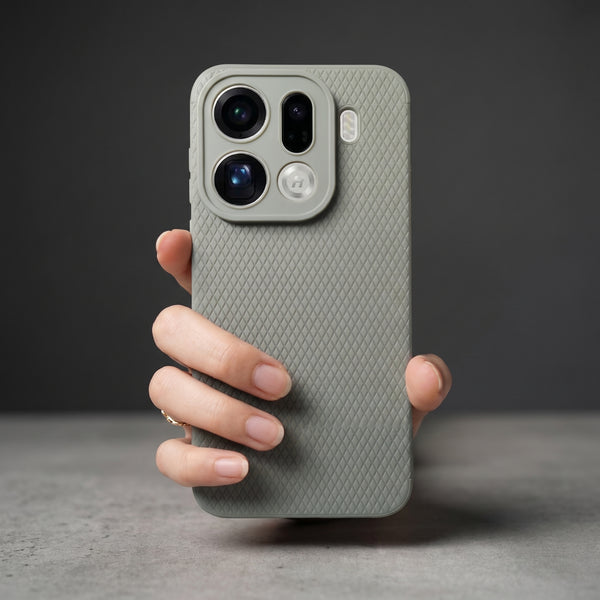 Grey Line Wave Silicone Case for Oppo Find X9 Pro