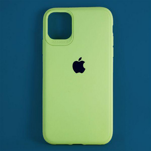 Light Green Bumper Silicone Case for Apple iphone 11