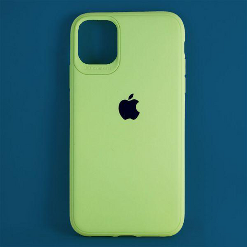 Light Green Bumper Silicone Case for Apple iphone 13