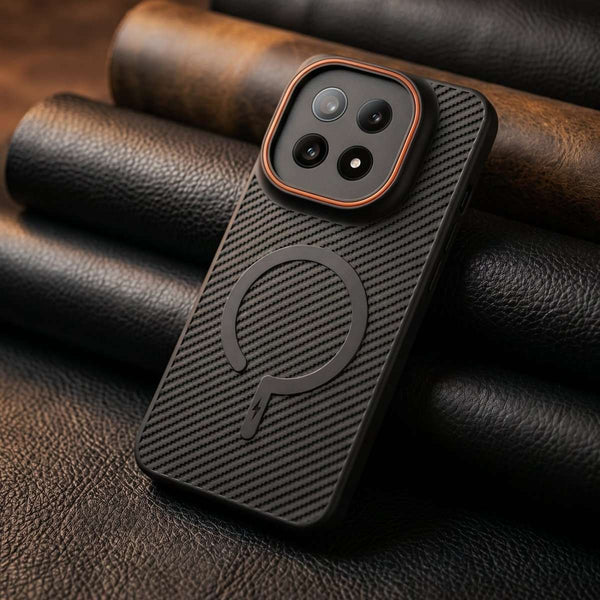 Gripon Black (ORANGE RING) Silicone Case for  iQOO 15