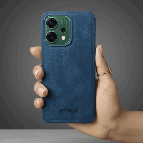 Dark Blue Standard Leather Case for Oppo Reno 14