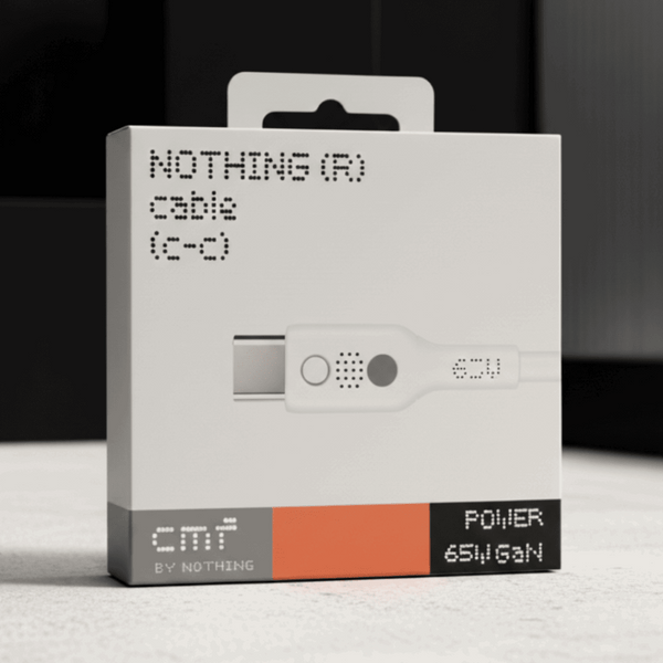 NOTHING 65W WHITE Type C to C Super Fast Charging & Quick Data Transfer Cable
