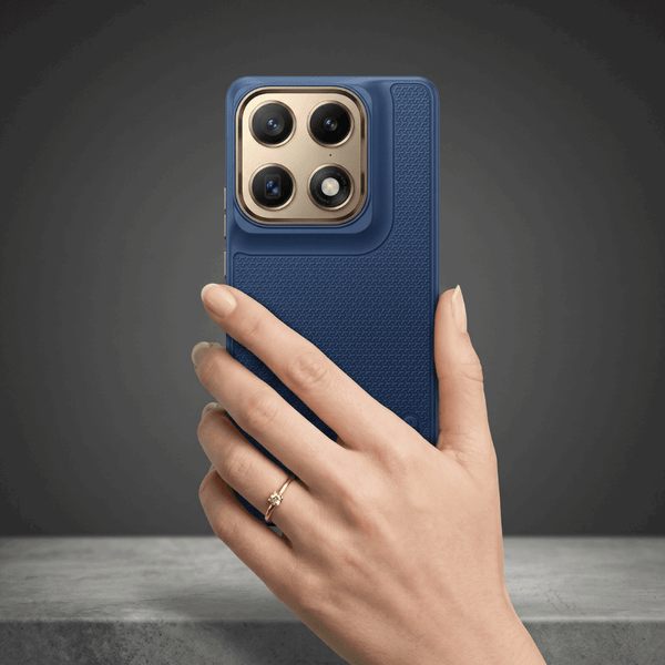 Blue DRAVIK Texture Silicone Case for Motorola Signature