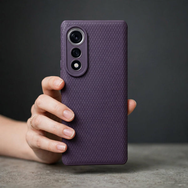 Deep Purple Line Wave Silicone Case for Tecno Pova Curve 5G