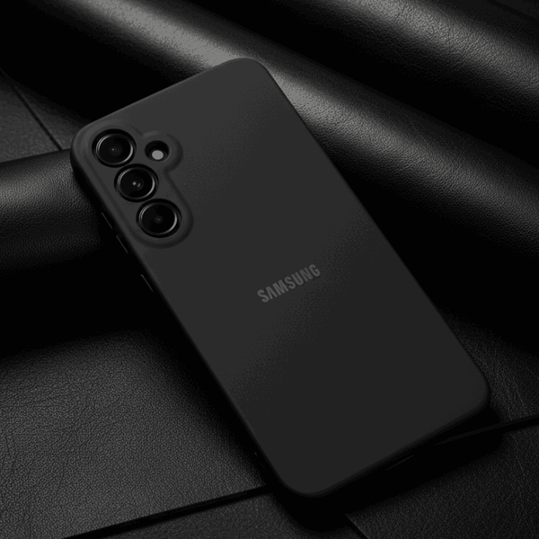 Black Original Camera Safe Silicone case for Samsung A55