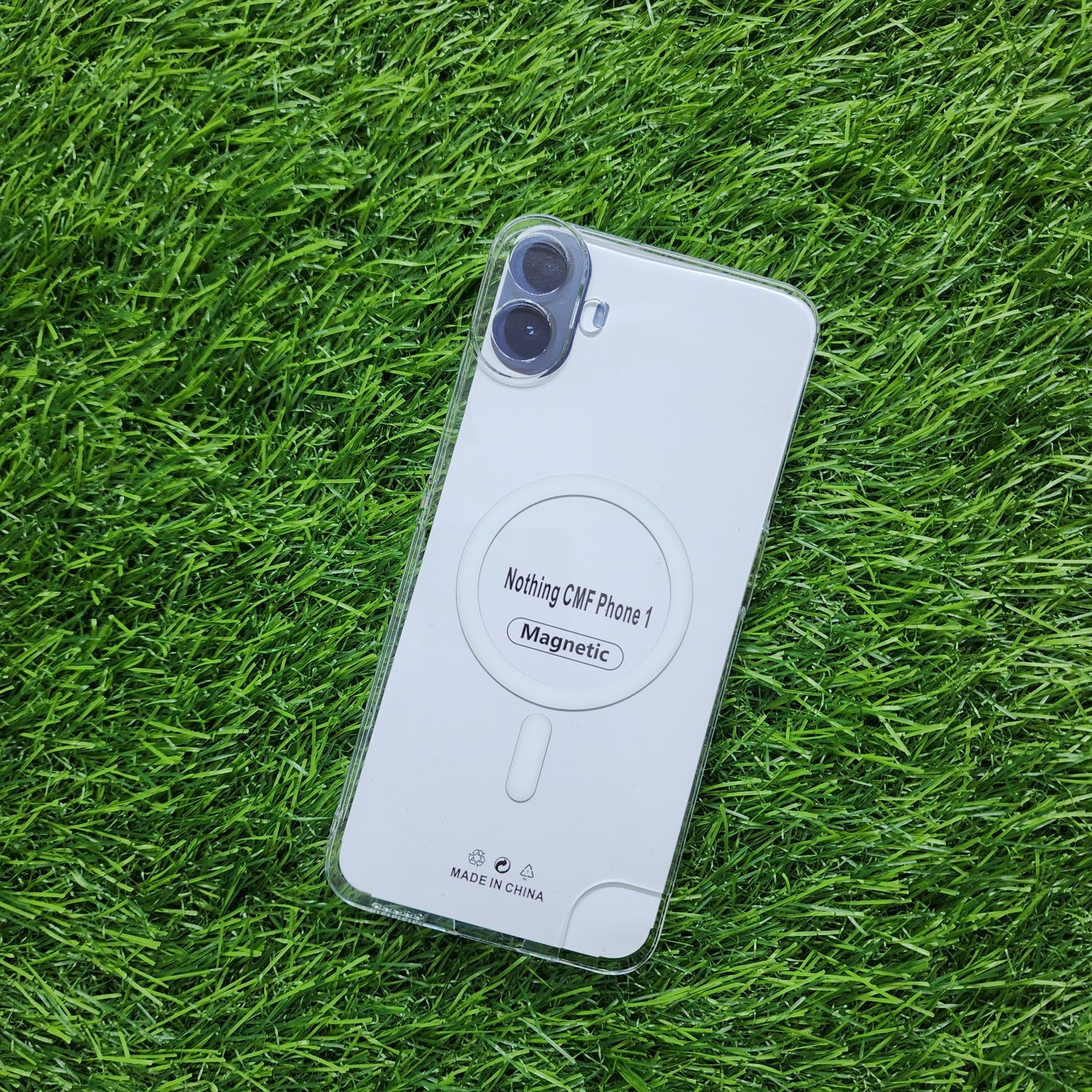 White Shine Magsafe Transparent Case for CMF Nothing PHONE 1