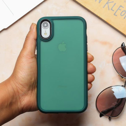 Dark Green Smoke Skin Silicone case for Apple iphone XR