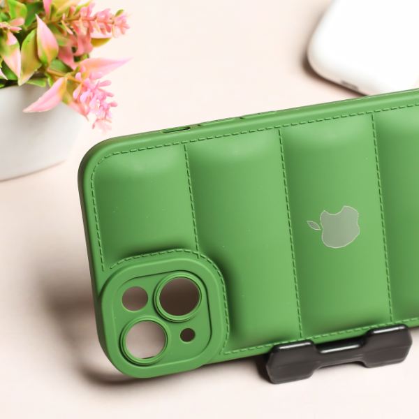 Dark Green Puffon silicone case for Apple iPhone 14 Plus