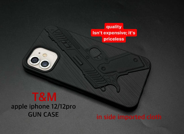 Gun Design Silicone case for Apple iphone 12 Pro