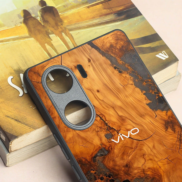 Lava Oak metal back case for Vivo V29e