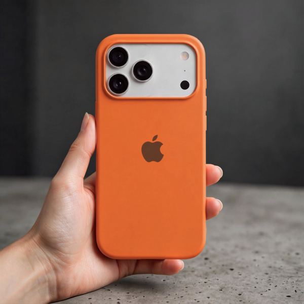 Orange Original Silicone case for Apple iphone 18 Pro Max