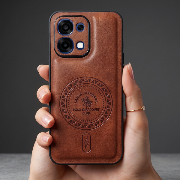Santa Crest Brown Leather Case for Oppo F31