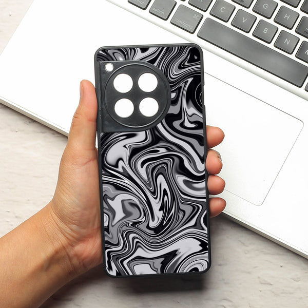 Blackout Marble metal back case for Oneplus 11R