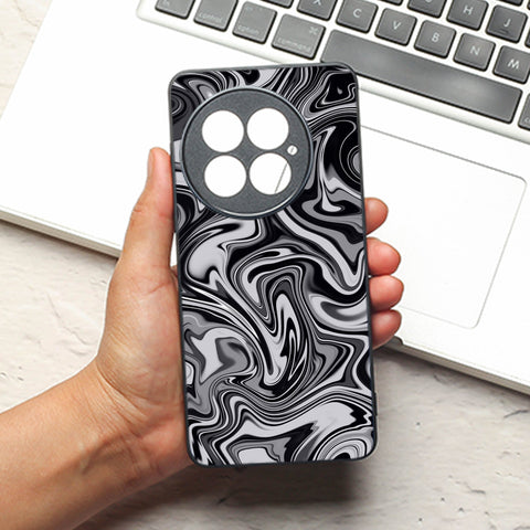 Blackout Marble metal back case for Oneplus 13