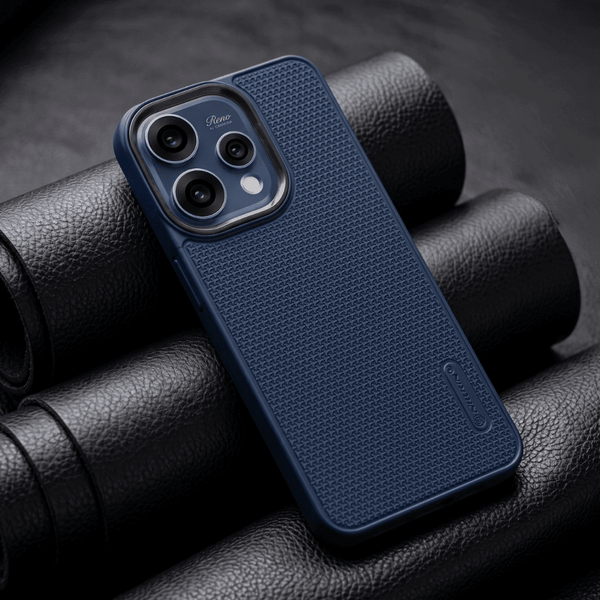 Blue DRAVIK Texture Silicone Case for Oppo Reno 15