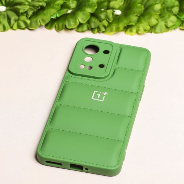 Dark Green Puffon silicone case for Oneplus Nord 2T