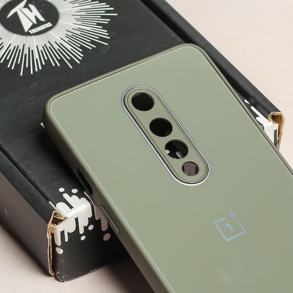 Olive Green Camera Mirror Silicone case for Oneplus 8