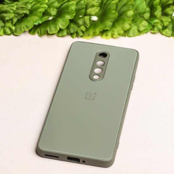 Olive Green Camera Mirror Silicone case for Oneplus 8