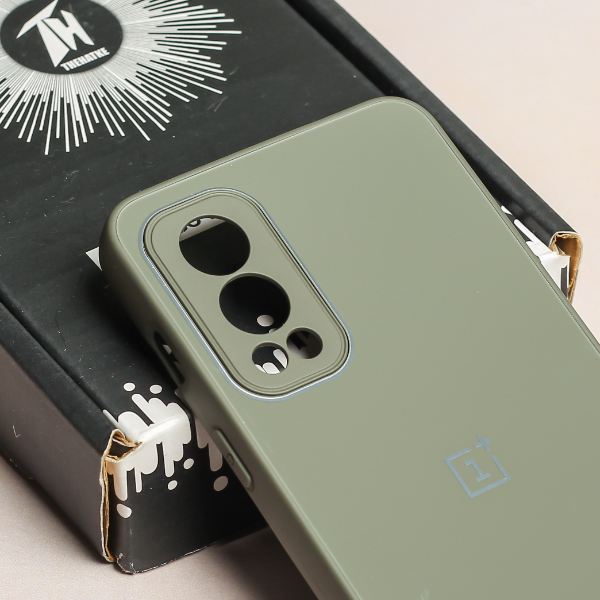 Olive Green Camera Mirror Silicone case for Oneplus Nord 2