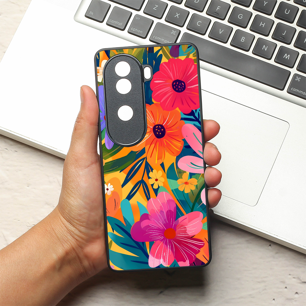 Bloom Burst metal back case for Vivo V40e