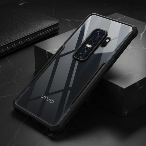 Shockproof silicone protective transparent Case for Vivo V17 pro