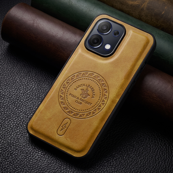 Santa Crest Yellow Leather Case for Oppo F31