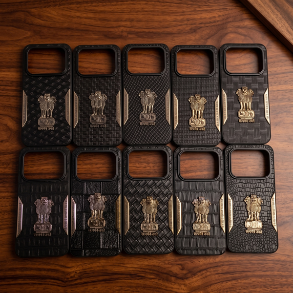 Black Satyameva Jayate embossed Leather Case for Nothing Phone 4a Pro