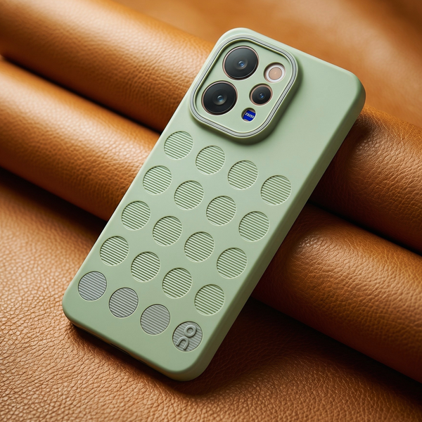Stack Green (Grey circle) Silicone Case for Vivo V70