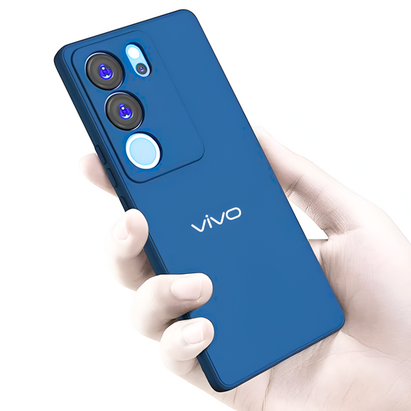 Dark Blue Camera Original Silicone case for Vivo V29 Pro