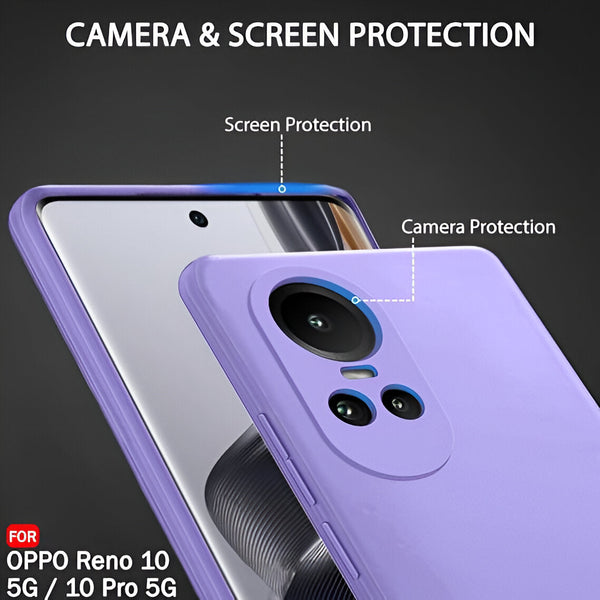 Purple Camera Original Silicone case for Oppo Reno 10 Pro
