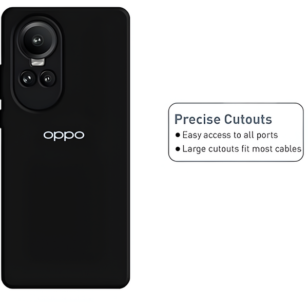 Black Camera Original Silicone case for Oppo Reno 10 Pro