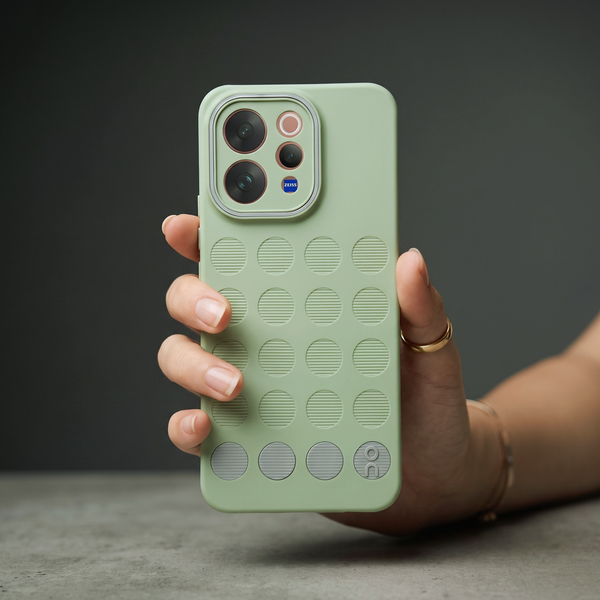 Stack Green (Grey circle) Silicone Case for Vivo V70