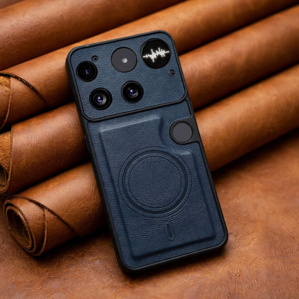 Crest Dark Blue Leather Case for Nothing Phone 3